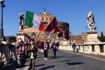 manifestazione per giornata della rivolta tibetana a roma